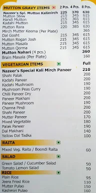 Nazeer Delicacies menu 5