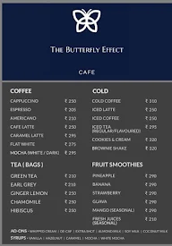 The Butterfly Effect Cafe menu 1