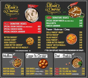 Chawlas 2 - Since 1960 menu 