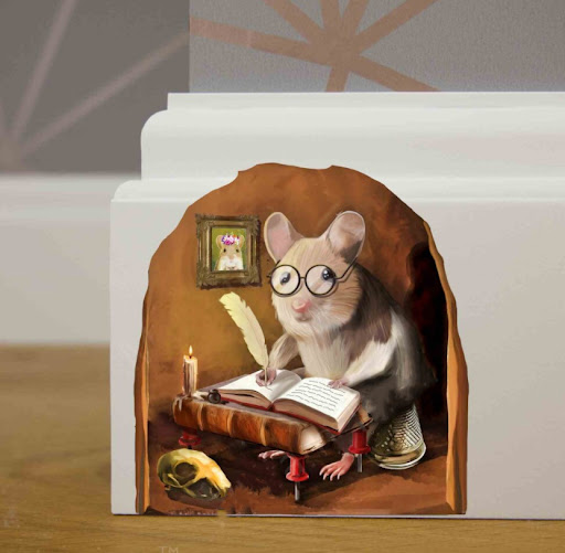 Title 4, Mouse Hole Wall Sticker Wall Painting Wall Deco...