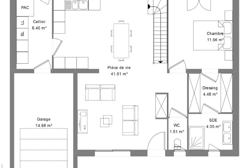  Vente Terrain + Maison - Terrain : 1 087m² - Maison : 110m² à Fondettes (37230) 