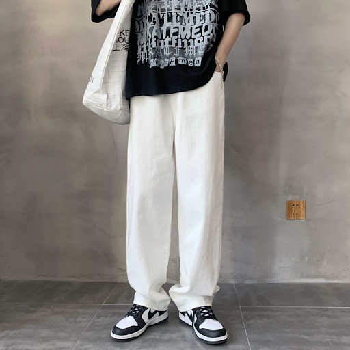 Title 2, Thick Korean Wide Leg Cropped Trousers for Wint...
