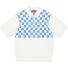 checkerboard zip polo ss22