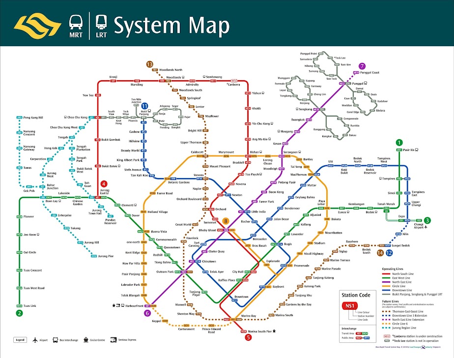 Bản đồ MRT Singapore