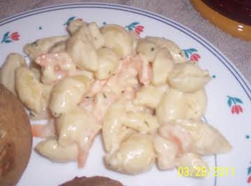 Shrimp Pasta with Garlic Sauce