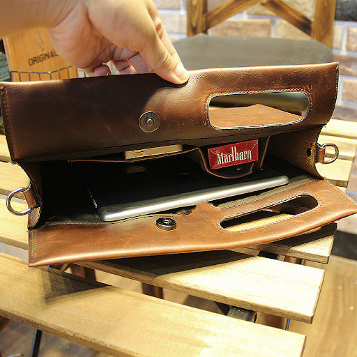 Title 3, Soft side horizontal square shoulder bag for ev...