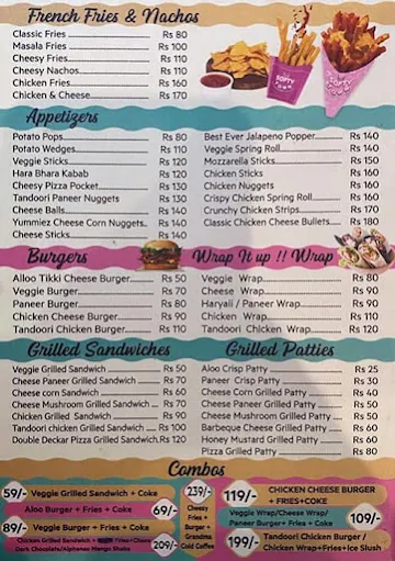 Softy Town menu 