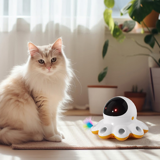Title 5, New Cat Teaser Electric Cat Toy Shiny Automatic...