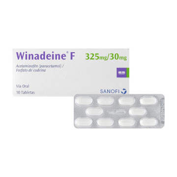 Winadeine F Acetaminofén + Fosfato de Codeína 325mg/30mg Sanofi Caja x 10 Tabletas  