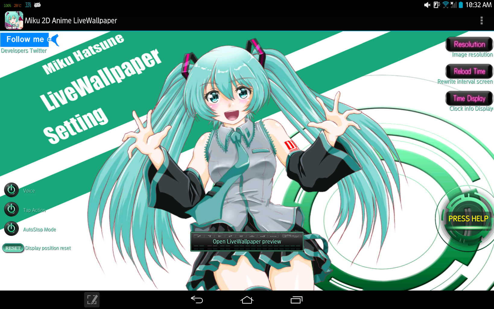 初音ミク 2dアニメ Live壁紙 アンドロイド用 Apk ダウンロード