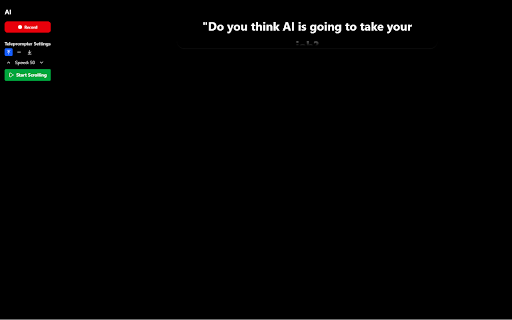 PromptCam - AI Teleprompter for Chrome screenshot 1