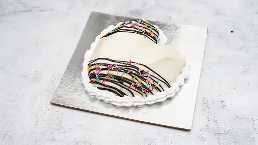 White Chocolate Heart Pinata Cake