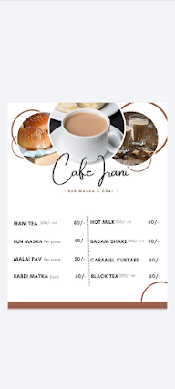 Cafe Irani Chai & Bun Maska menu 2