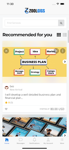 Screenshot ZoolGigs – Freelancers Marketp