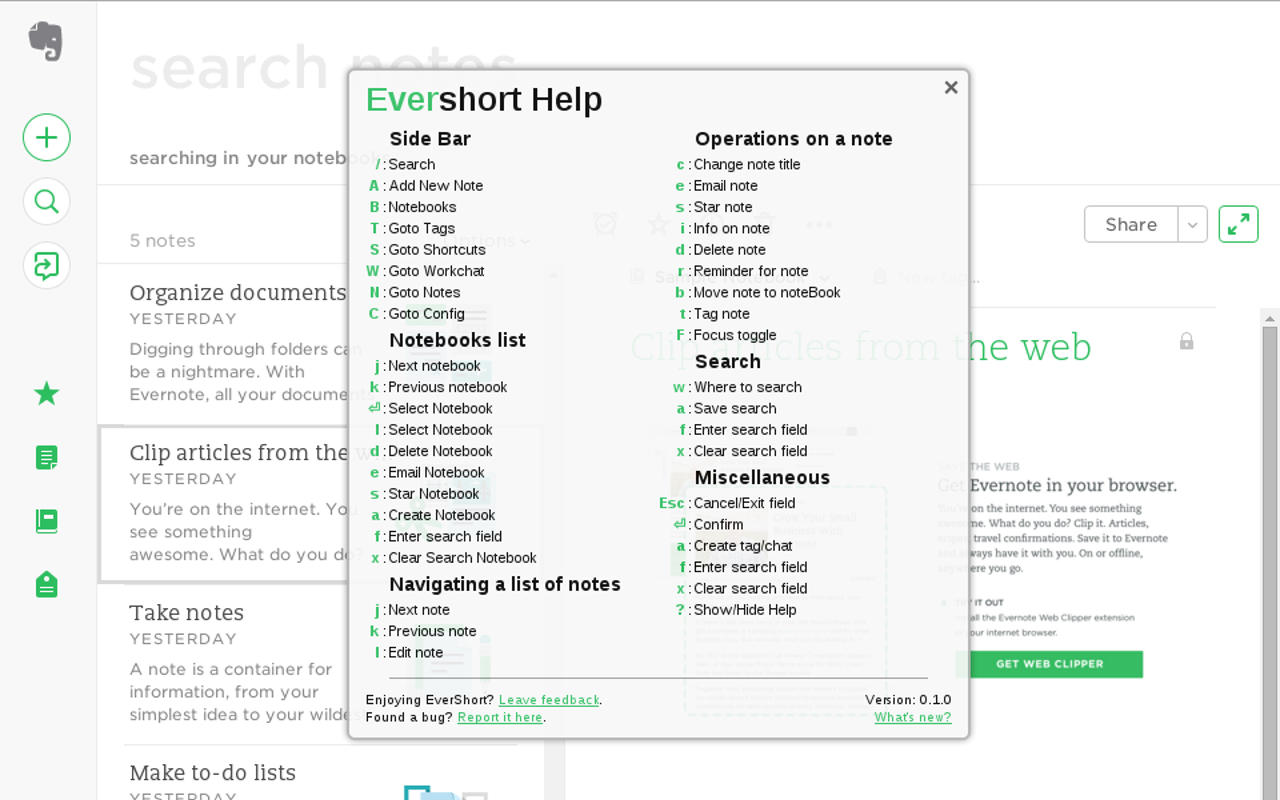 Evernote Shortcuts Preview image 3