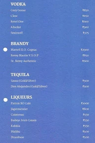 Ebony - The Golkonda Resort menu 1