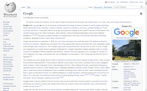 Revert Wikipedia Layout