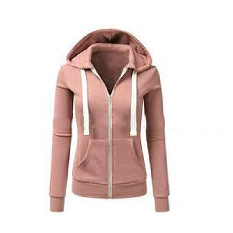 Cappotto a colori con cerniera con cappuccio con cappuccio casual con cappuccio