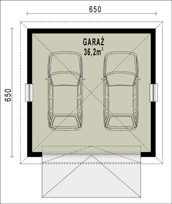 WB-3878 - Rzut garażu