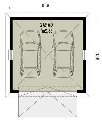 WB-3878 - Rzut garażu