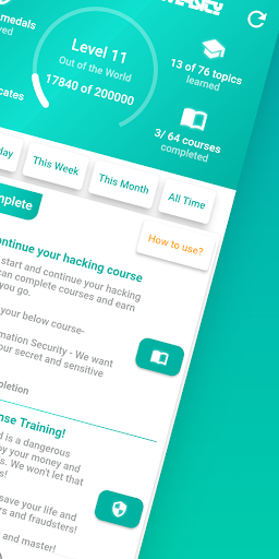 Screenshot Ethical Hacking University App