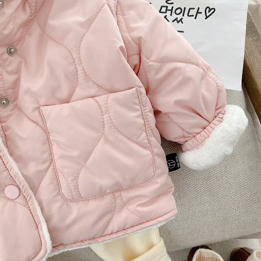 Title 4, Girls Fleece Cotton Coat with Hood 0-6 Years Ol...
