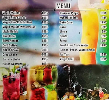 Nine 11 Restaurant & Cafe menu 