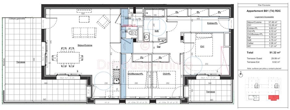 Vente appartement 4 pièces 91.32 m² à Retiers (35240), 299 000 €