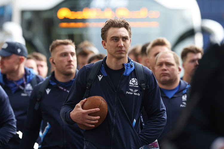 Jamie Ritchie of Scotland arrives at the stadium prior to their Six Nations match against Wales at Murrayfield in February 2023. Ritchie has been named Scotland's World Cup captain.