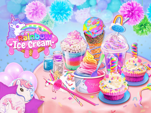 Télécharger Rainbow Ice Cream - Unicorn Party Food Maker  APK MOD (Astuce) screenshots 1