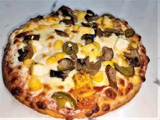 Fiery Jalapeno, Paneer, Corn And Mushroom Pizza [7 Inches]