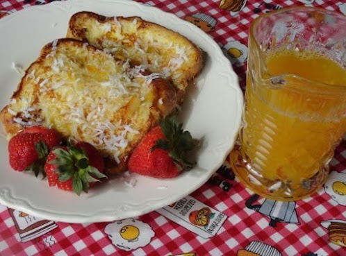 Pina Colada French Toast & Orange Syrup