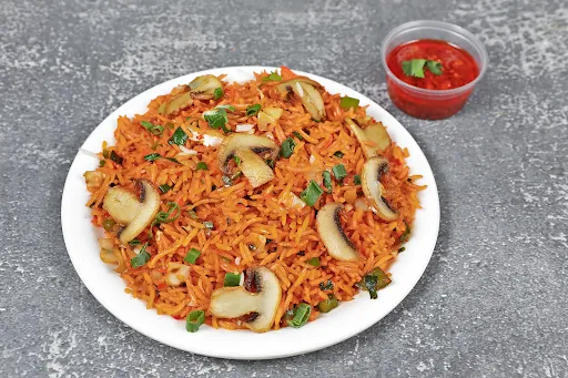 Veg Mushroom Schezwan Fried Rice