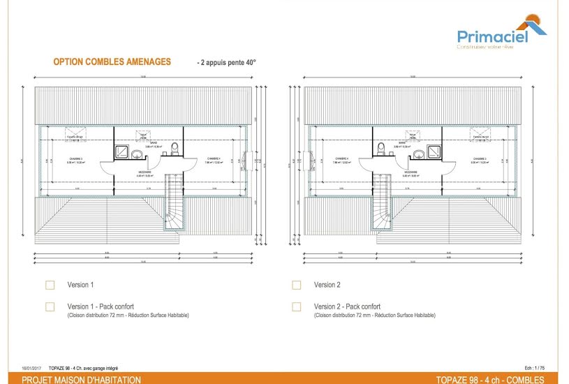  Vente Terrain + Maison - Terrain : 620m² - Maison : 78m² à La Roche-sur-Yon (85000) 