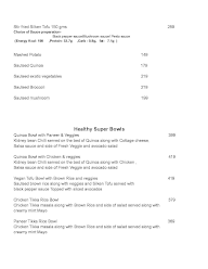 The Diet Bowl menu 5