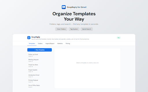 Gmail Templates & Responses — SnapReply screenshot 2
