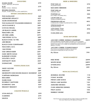 Samarkand Multi Cuisine Restaurant & Bar menu 