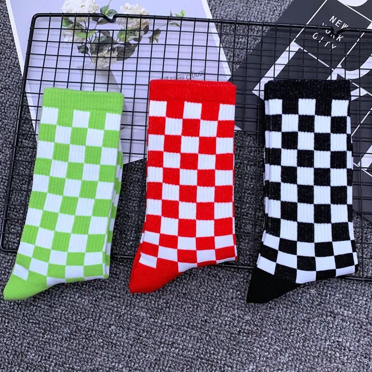 Schakersokken Trendy Streetstyle Europees & Amerikaans Voor een Stijlvolle Look Warme Voeten en een Modieuze Uitstraling
