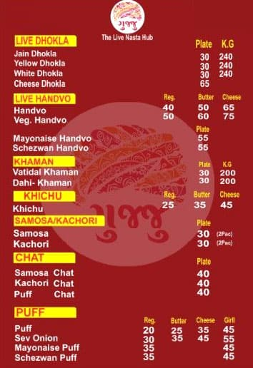 Nasta Online menu 