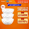 [Mã Bmlta50 Giảm Đến 50K] Bộ 3 Tô Thủy Tinh Ocean Reya 25Cm