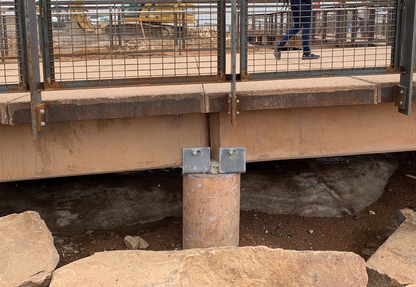 Deep foundation option micropiles used for PermaTrak boardwalk at Pikes Peak Summit Complex