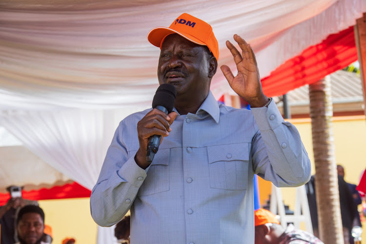 ODM Leader Raila Odinga at past