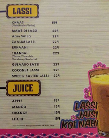 Dhaba By 1986 menu 