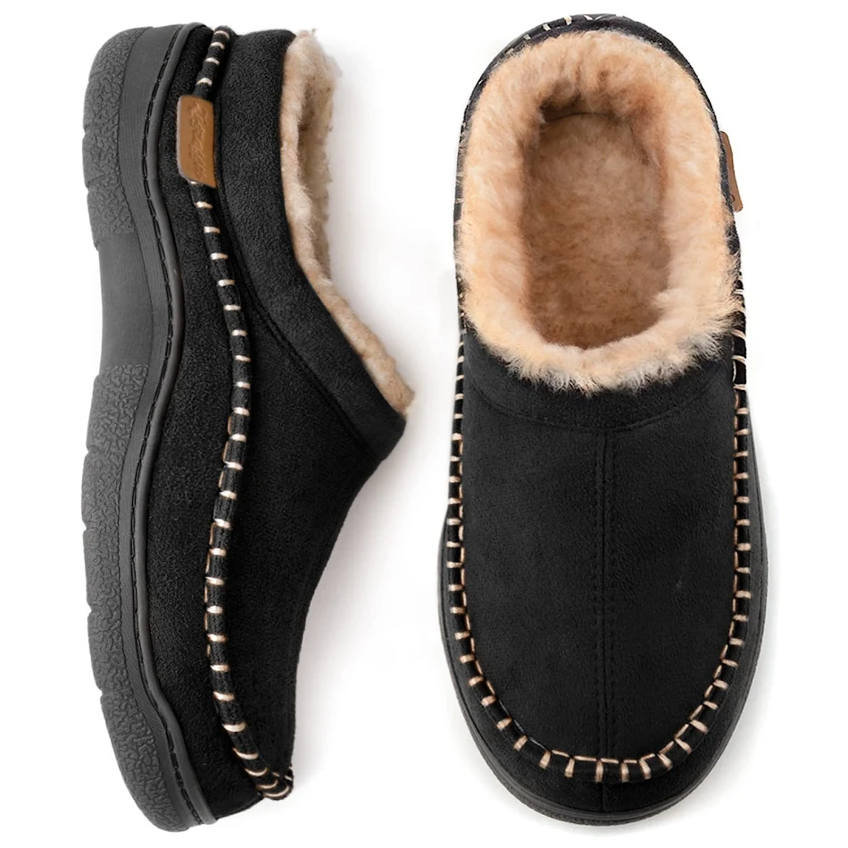 Pantoufles homme à enfiler, dessus souple et confortables, antidérapantes pour l'intérieur. Le confort à vos pieds!
