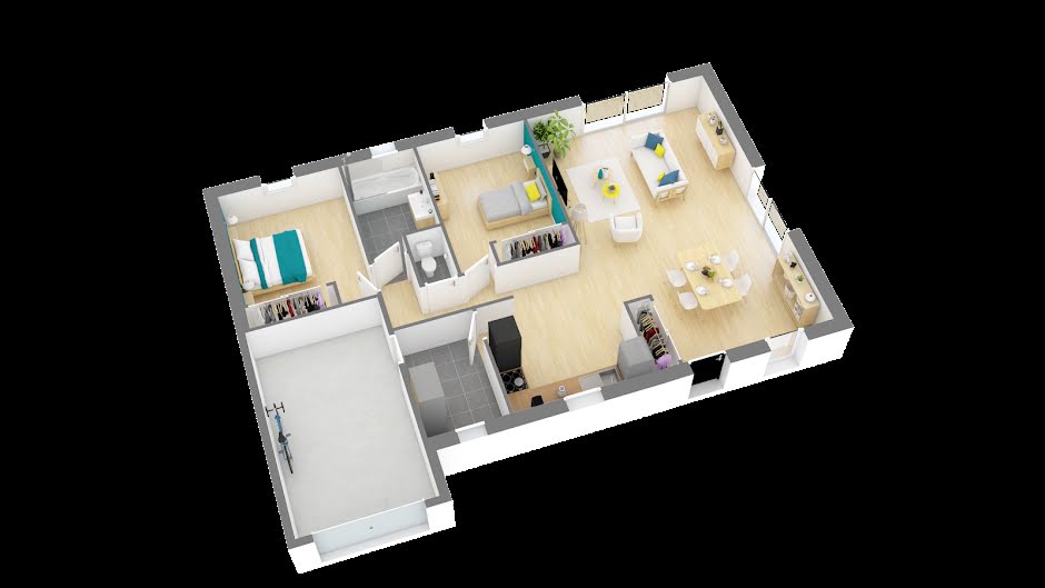 Vente maison neuve 3 pièces 79 m² à La Salle-de-Vihiers (49310), 176 080 €