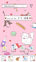 Paris Cat Theme +HOME Screenshot