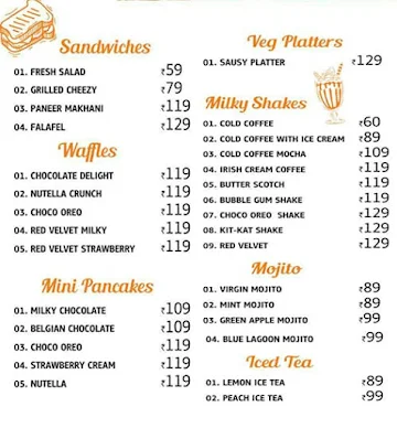 Fries & Fun menu 