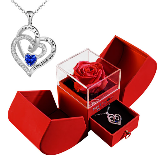 Title 11, Eternal Rose Apple Gift Box Women Necklace Vale...
