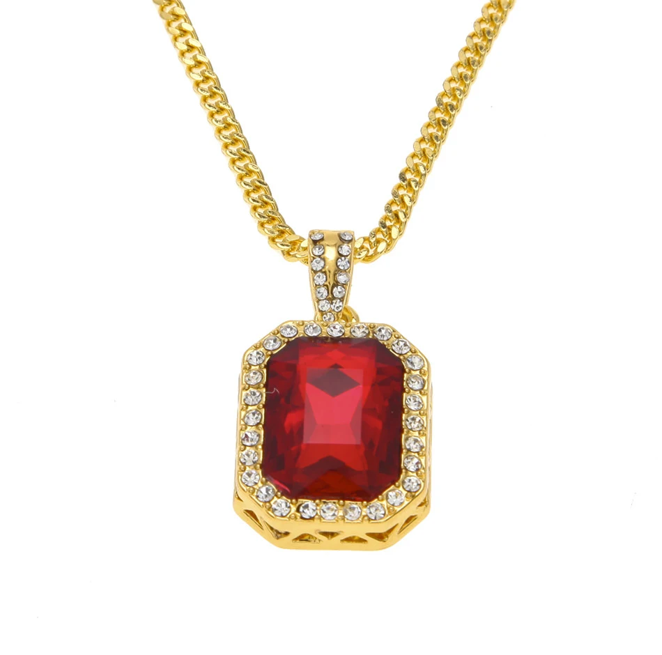 Hip-hop men's gem necklace