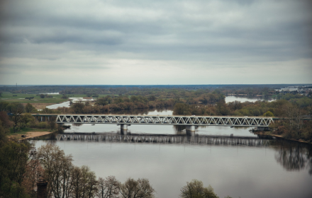 Iron bridge across the river small promo image